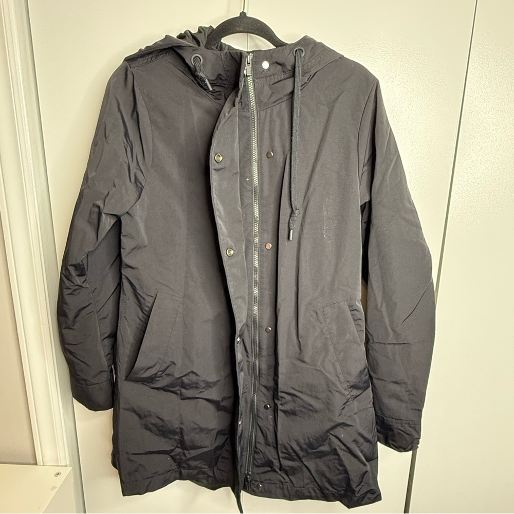 Athleta Mid Length Lightweight Jacket Black Medium